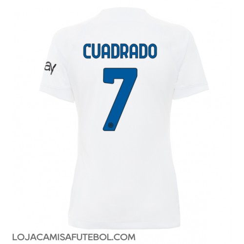 Camisa de Futebol Inter Milan Juan Cuadrado #7 Equipamento Secundário Mulheres 2023-24 Manga Curta